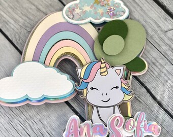 Custom Name Cake Topper Custom Cake Topper. Shaker cake topper. Unicorn party Cake topper, 1st Birthday cake topper, unicorn cake topper