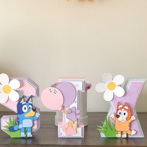 Bluey 3D Letters / Bluey Birthday Decorations / Bluey Party Decorations