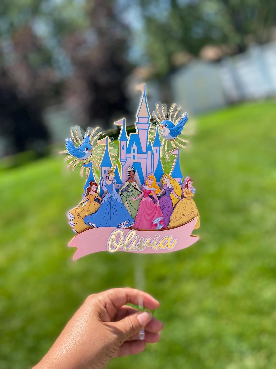 Princess Castle Cake Topper: Personalized Birthday Party Decoration - Etsy
