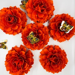 Paper Marigolds: Día de los Muertos Ofrenda Decor - Set of 6