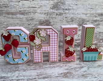 Berry Sweet One 3d Letters, Berry Sweet, Strawberry 3d letters/ Strawberry Smash Cake Prop, Strawberry Birthday Party