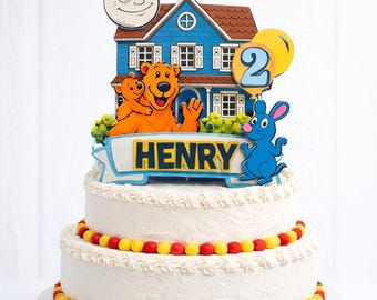 Bear in the Big Blue House Cake Topper: Personalized Birthday Decoration