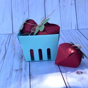 Strawberry Favor Boxes: Berry Sweet One Party Favors, Set of 10