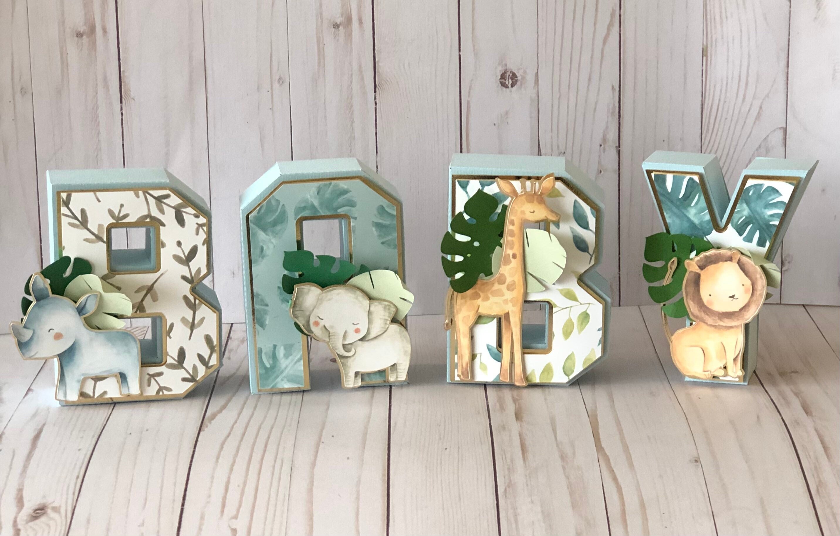 Jungle Safari 3D Letters Safari Party Baby Shower Decor - Etsy
