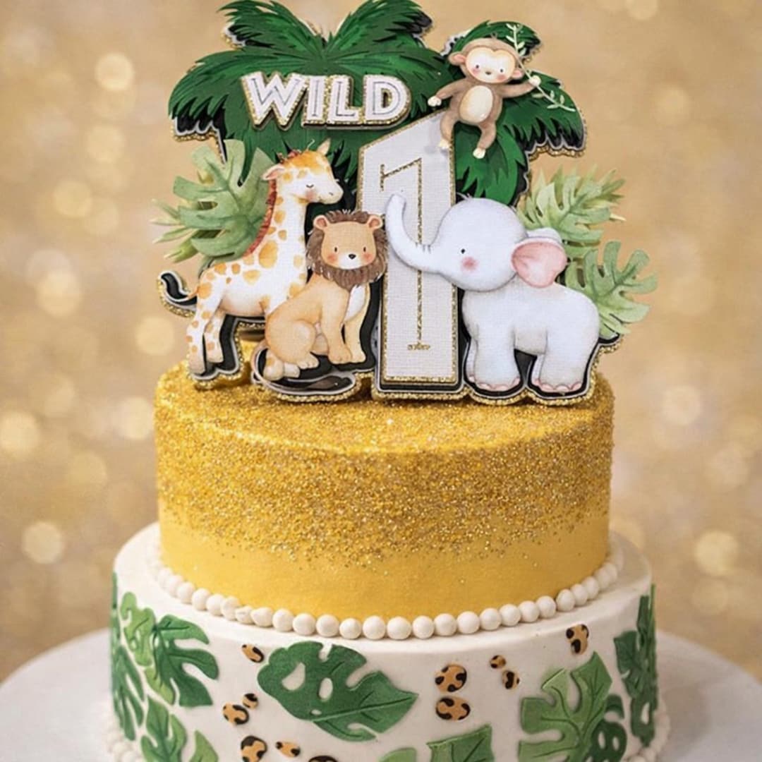 Wild One Cake Topper: Safari Jungle 1st Birthday Decoration - Etsy