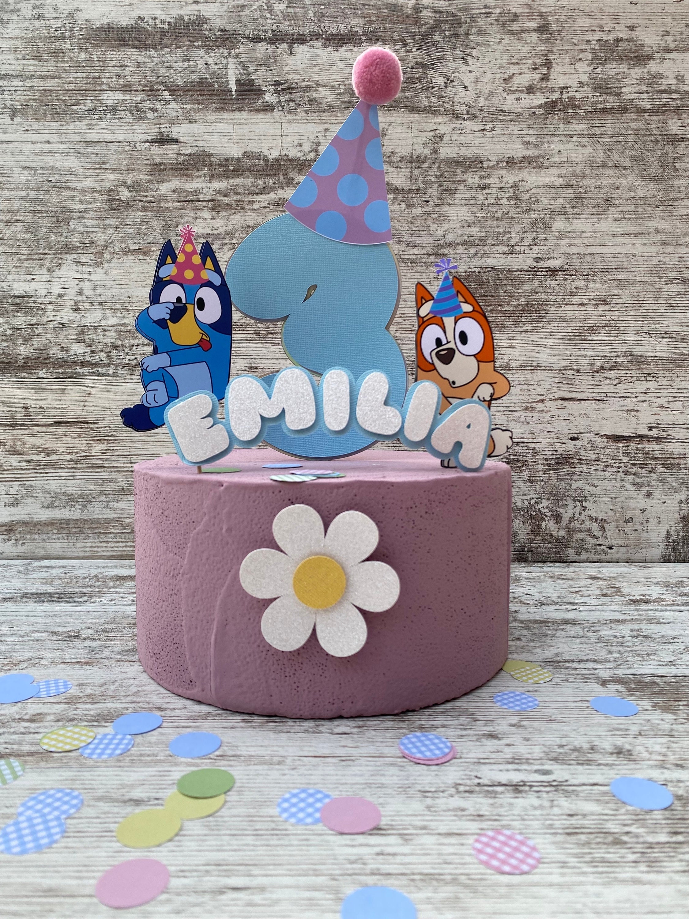 Blue Dog Cake Topper