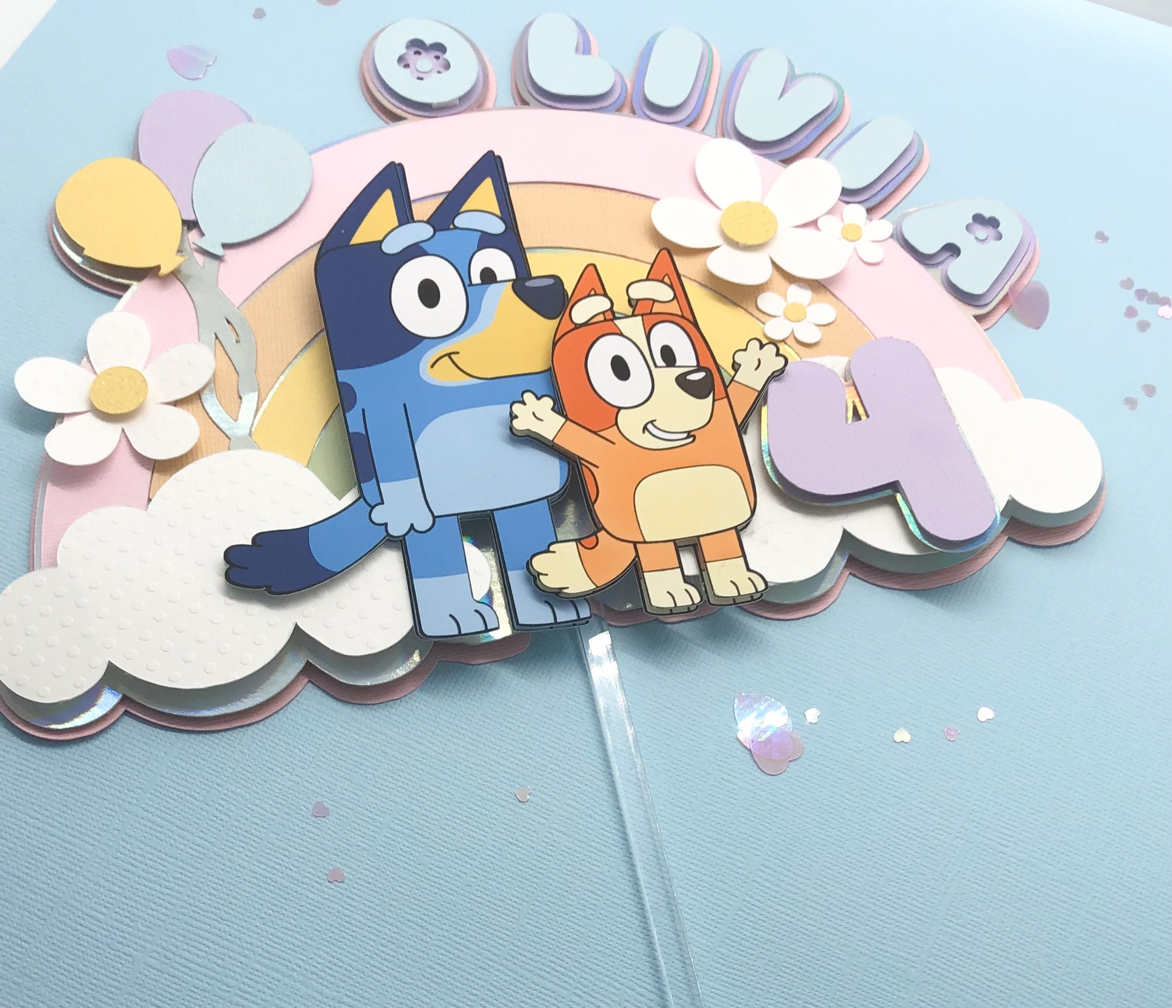 Blue Dog Cake Topper