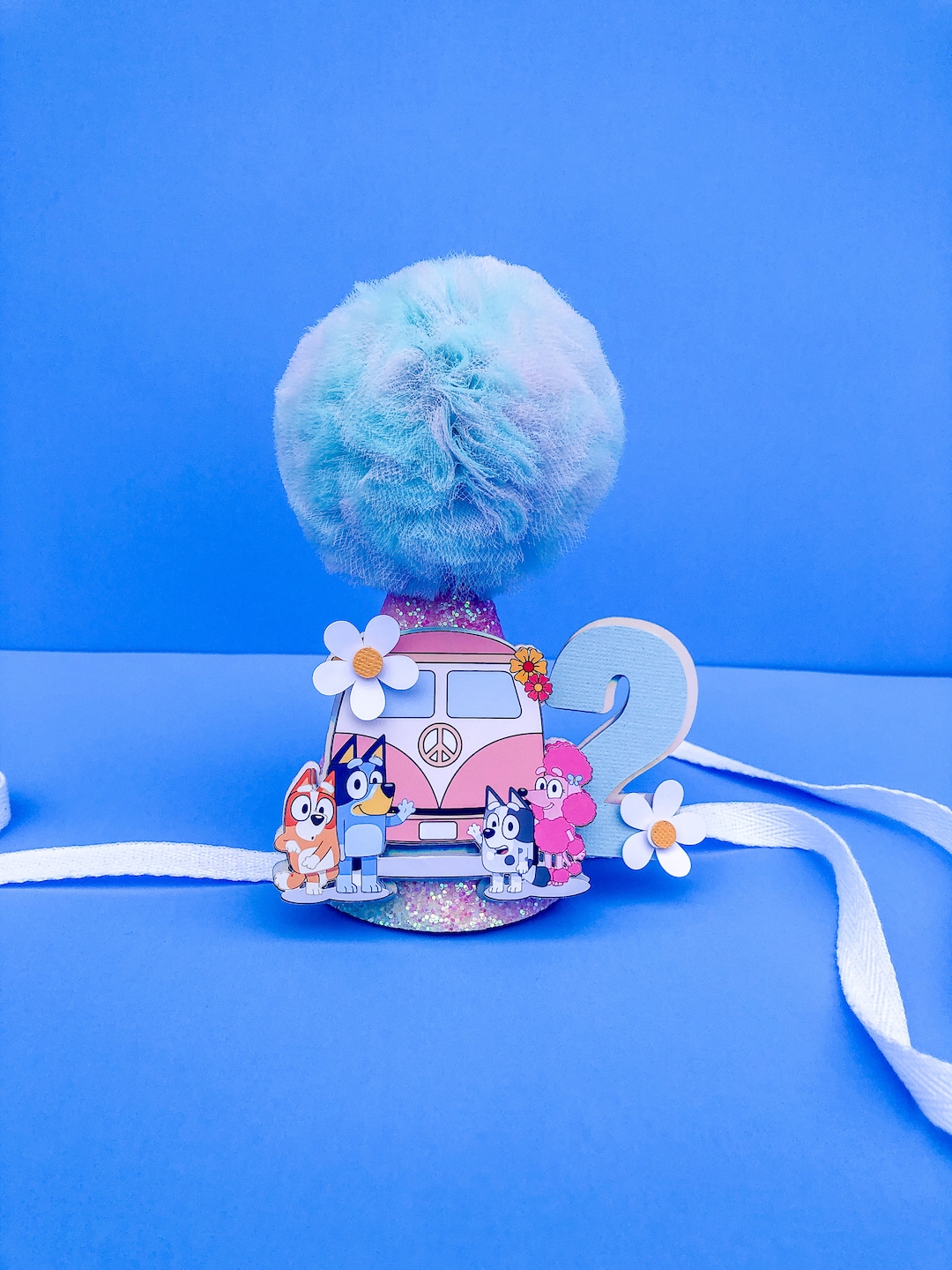 Bluey Party Hat, Bluey Birthday Hat, 1st Birthday Bluey Hat, Dog Bluey