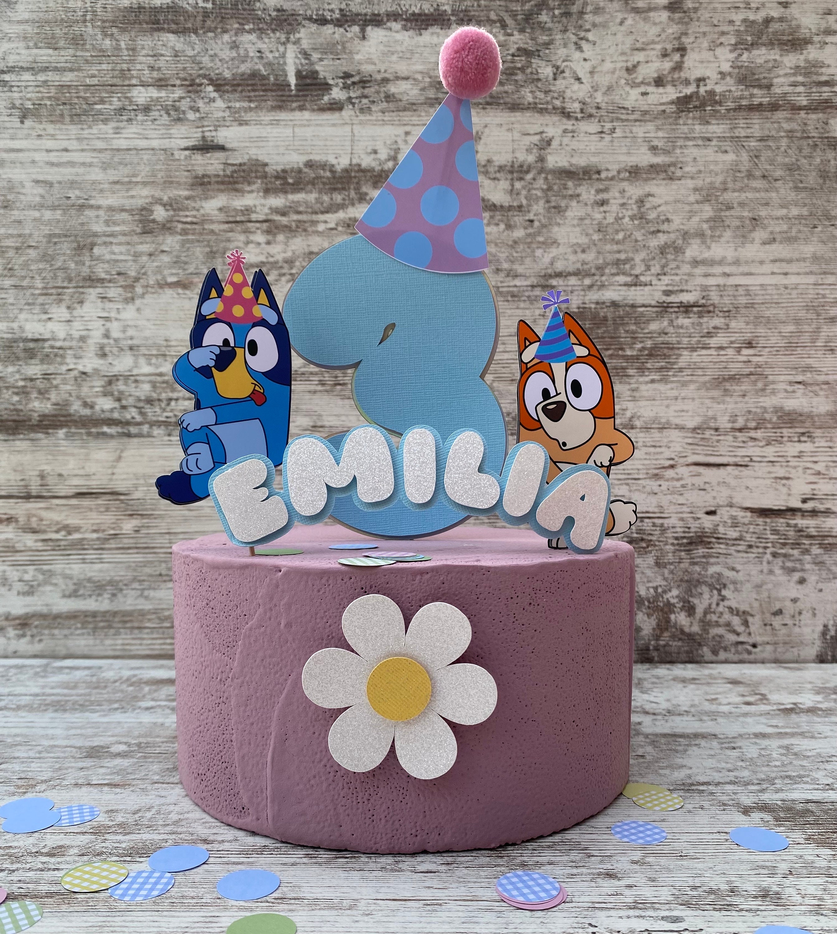 Blue Dog Cake Topper