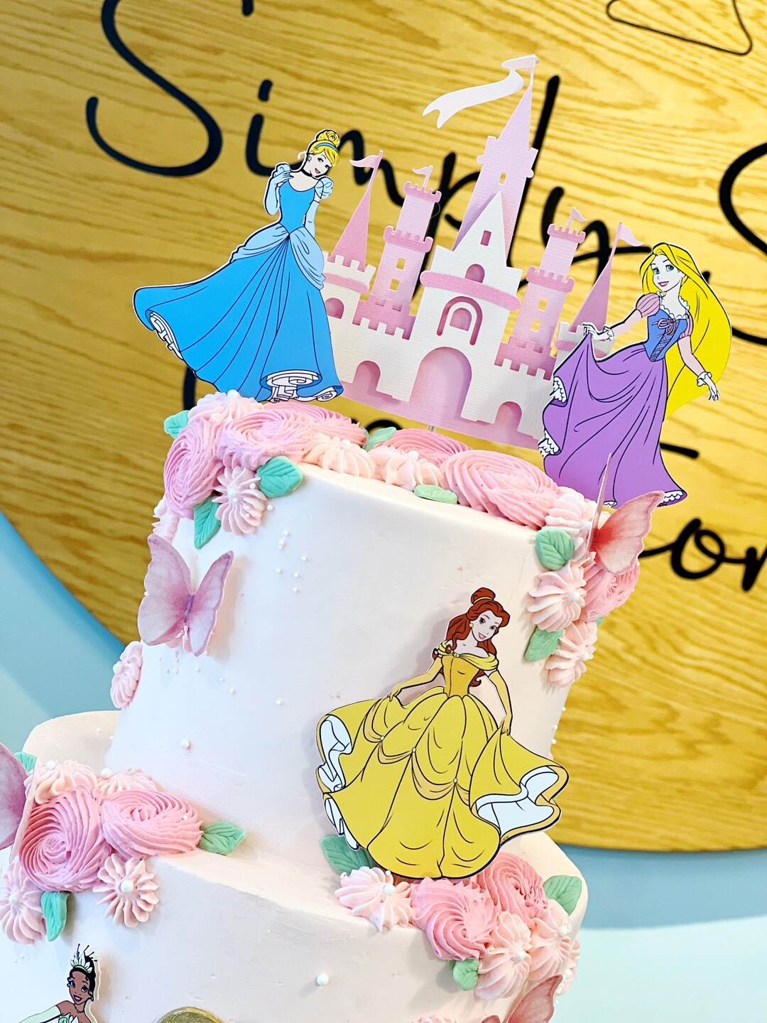Royal Princess Castle Cake Topper – Personalized Birthday Decoration ...