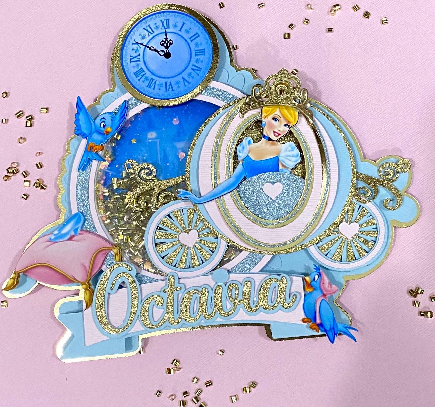 Personalized Cinderella Cake Topper: Princess Birthday Party Decor - Etsy