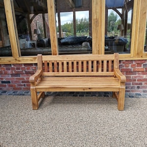 Garden Bench Oak Three Seat