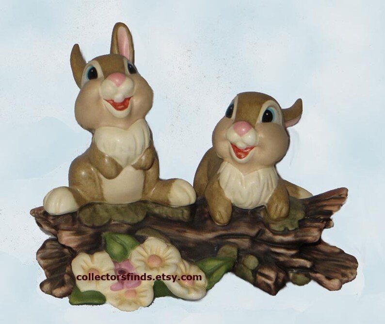 New WDCC Bambi THUMPER'S SISTERS, hello, Hello There Figurine, Walt ...