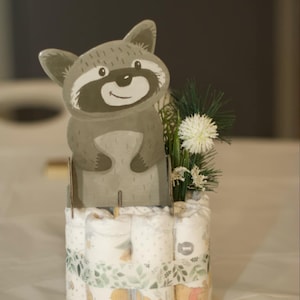 Diaper cake center pieces