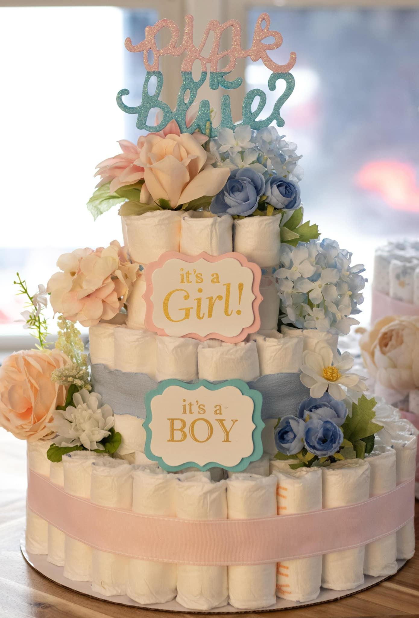 Gender Reveal Diaper Cake - Etsy
