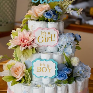gender reveal diaper cake