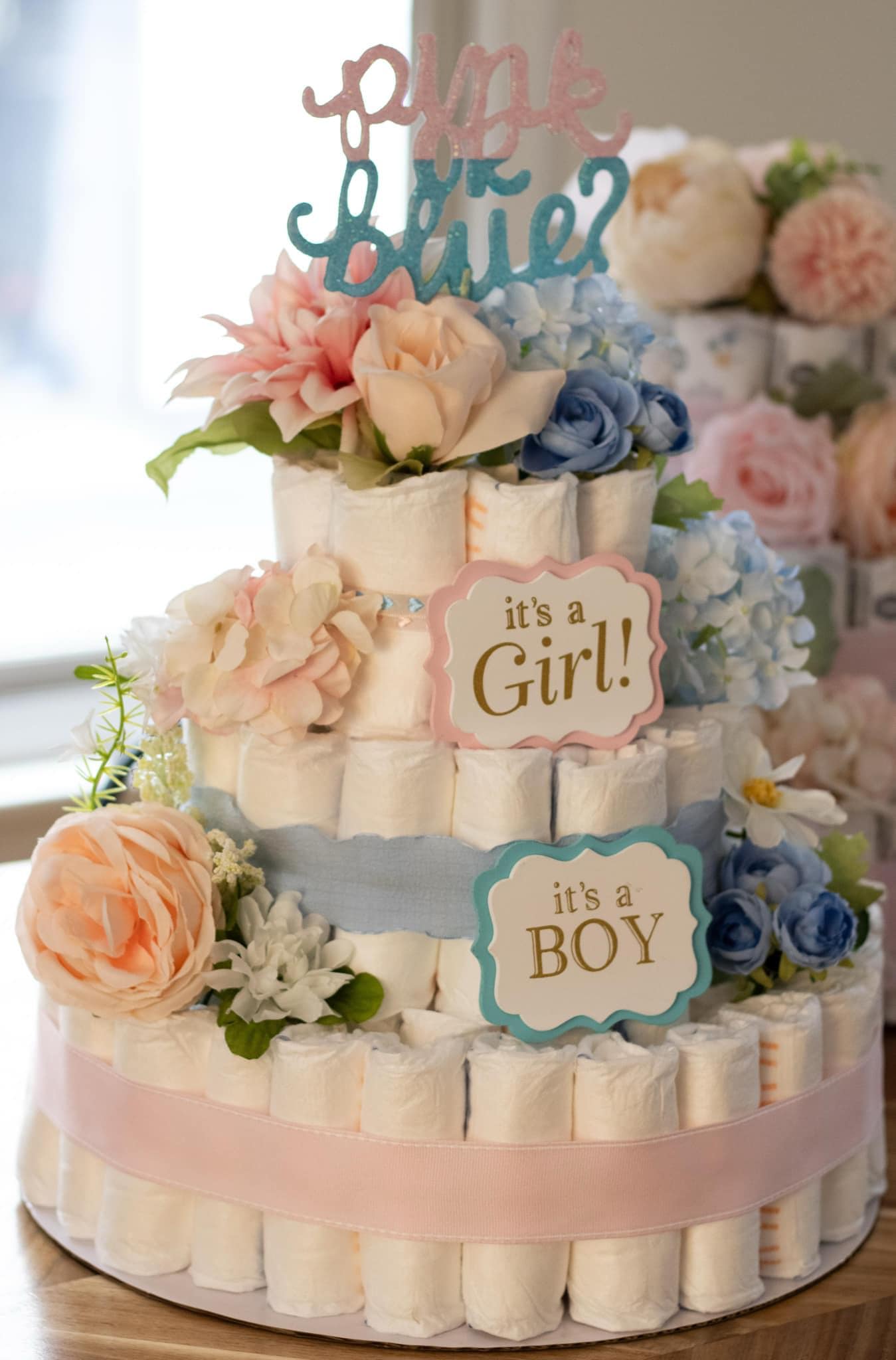 Gender Reveal Diaper Cake - Etsy