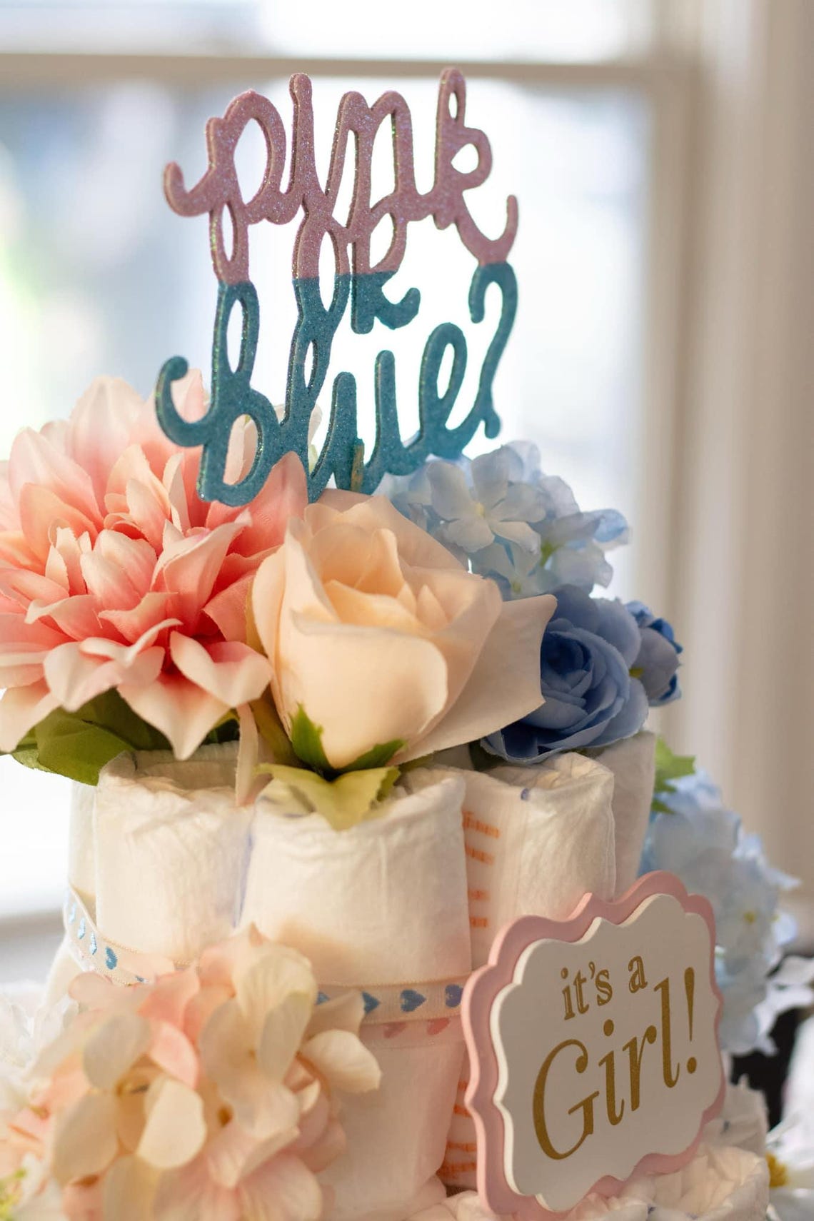 Gender Reveal Diaper Cake - Etsy