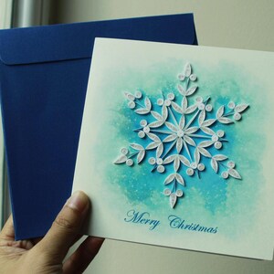 Christmas Snow- Quilling Card / Handmade card/ Christmas Card / Quilling Greeting Card / Handmade Greeting Card / Greeting Card