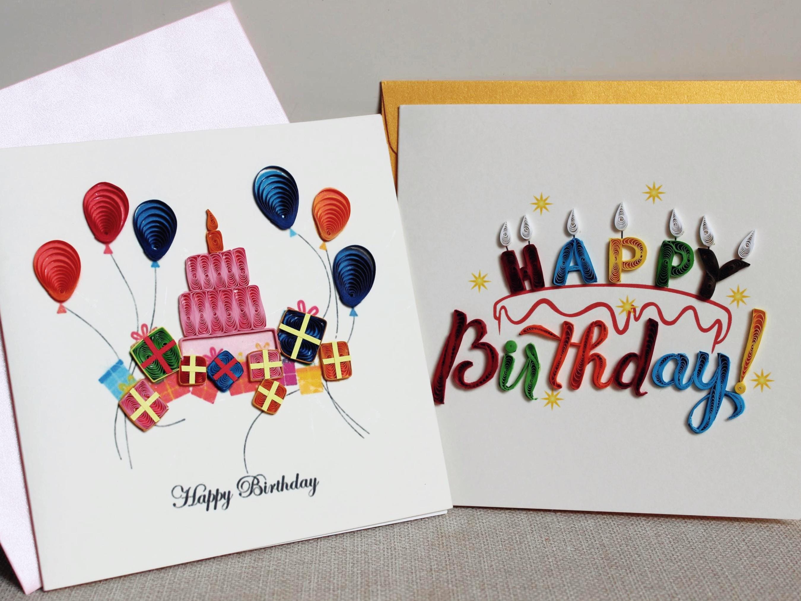 Birthday quilling card - Etsy 日本