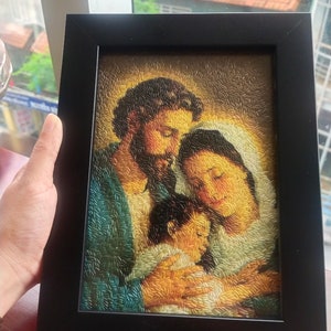 Color Rice Painting, Merry Christmas gift, Catholic wedding gift, Religious gifts, Catholic gift, Catholic wedding gift, Catholic gifts.