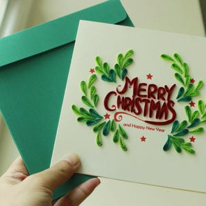 Quilling Christmas Card / Handmade Card/ Christmas Card / Quilling Greeting Card / Handmade Greeting Card / Greeting Card / Card For Family