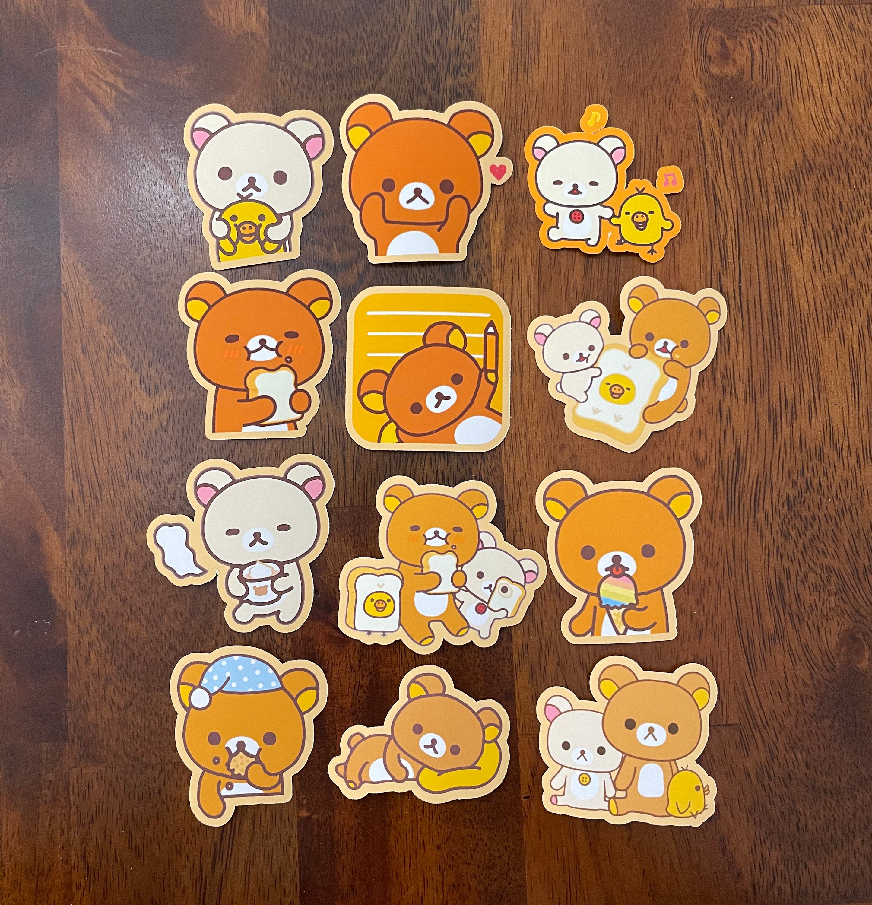 Rilakkuma sticker set | cute bear stickers | Water Bottle Stickers | Laptop  Stickers | Stationary