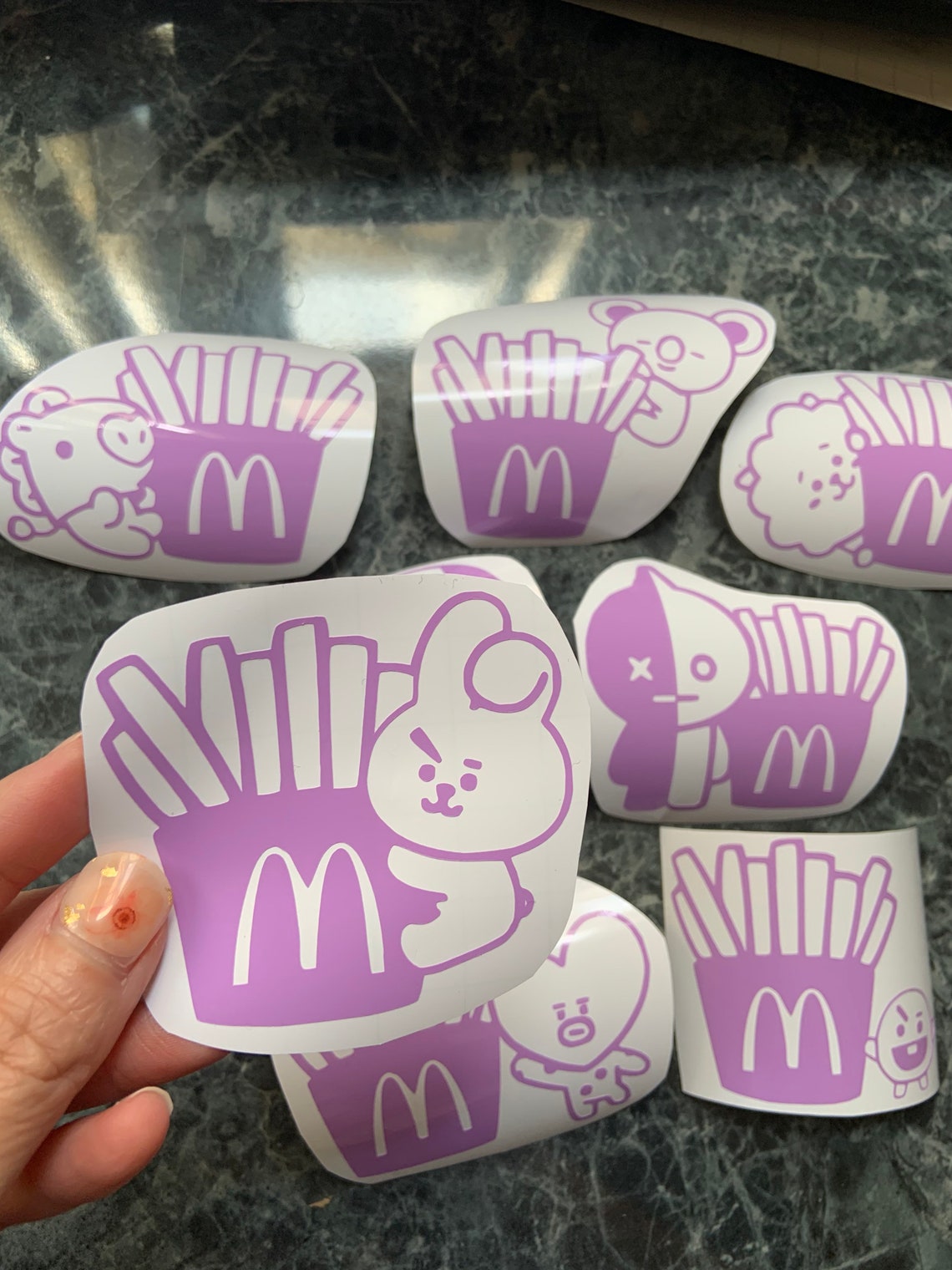 BTS decal BT21 decal BTS x McDonalds decal Waterproof Etsy.de