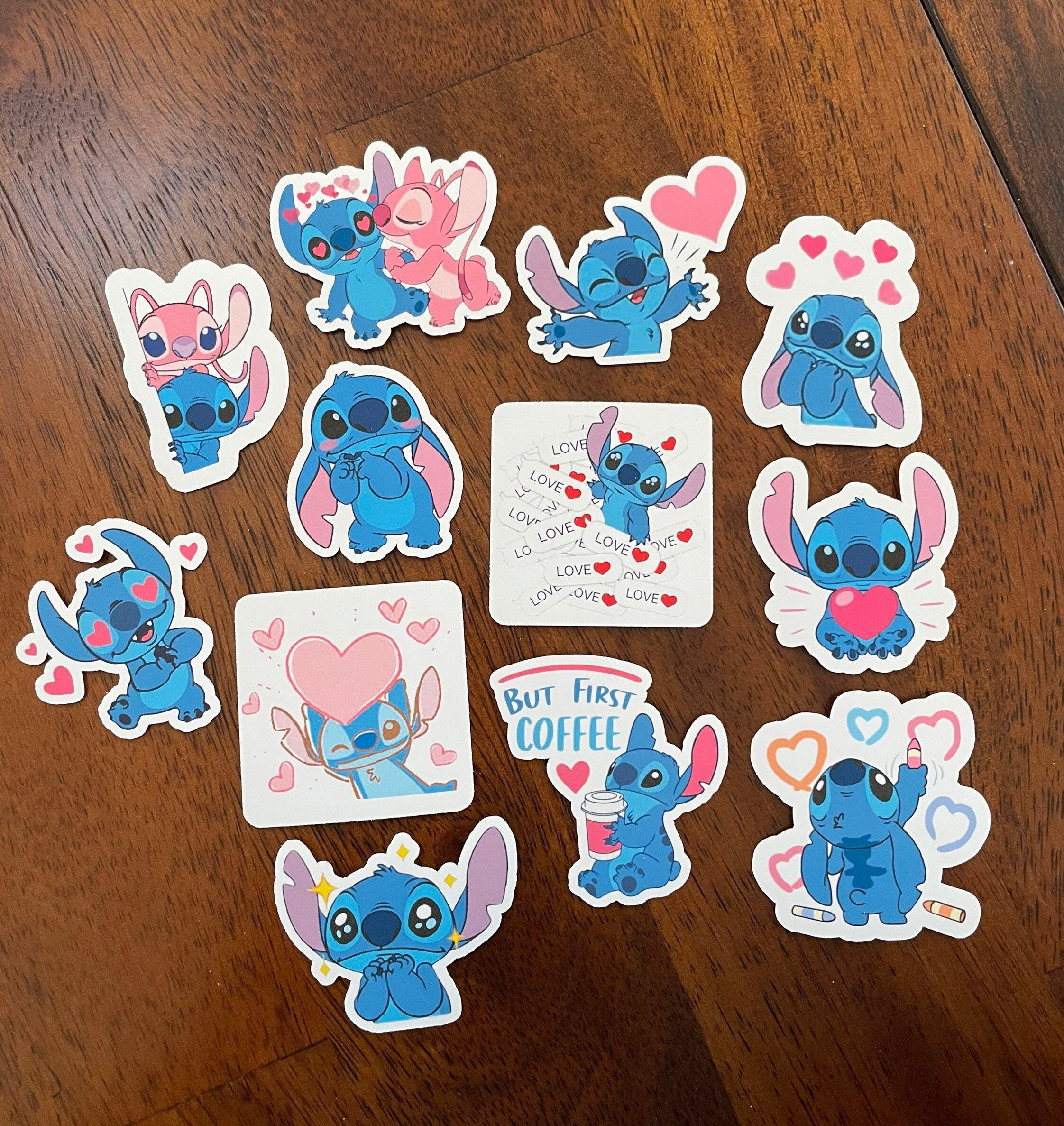 Stitch sticker set | Stitch and Angel stickers | Water Bottle Stickers |  Laptop Stickers | Stationary