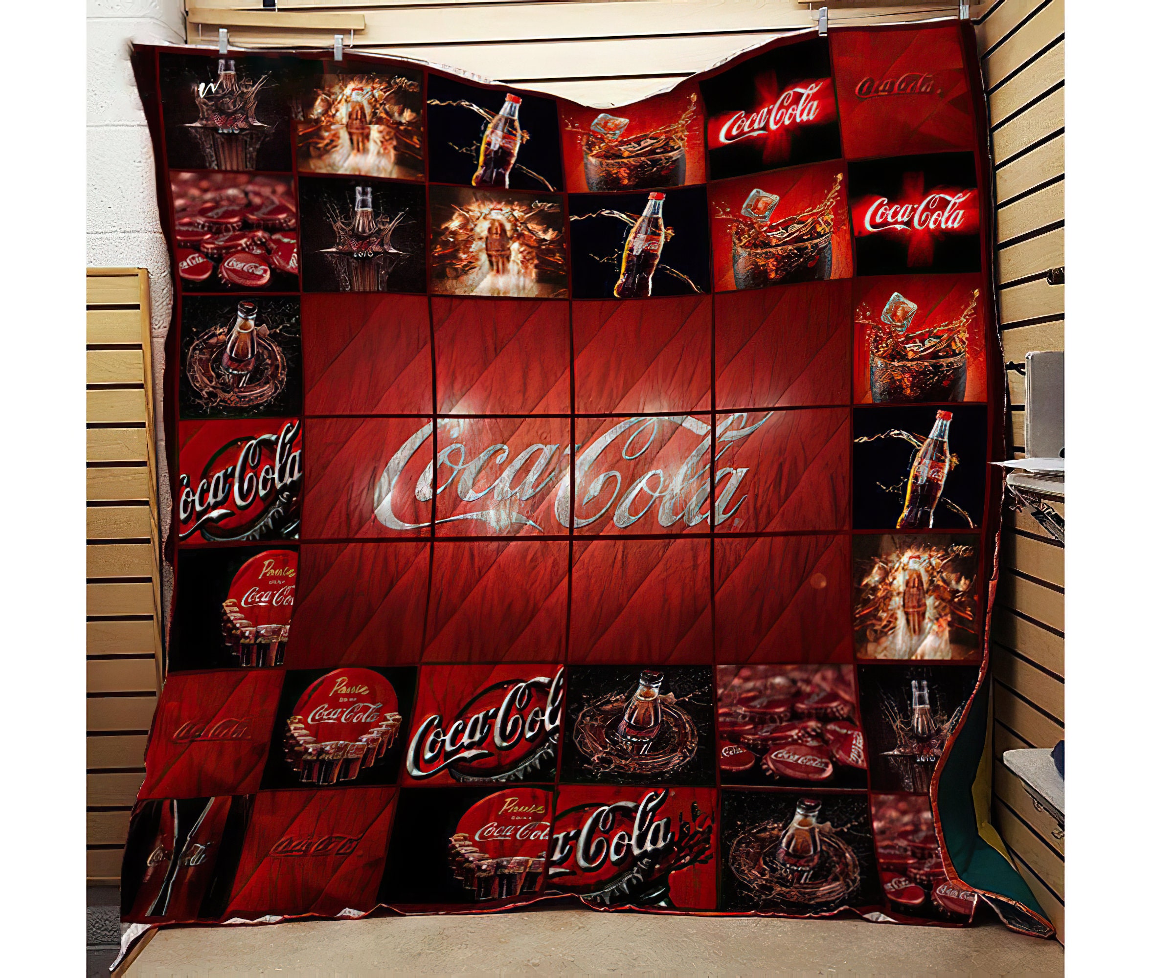 Coca Cola Quilt Decke Coca Cola Decke Bettwäsche Coca Cola Etsy