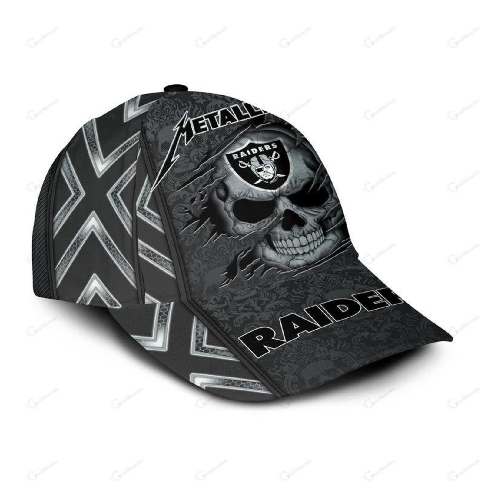 3D Cap Raiders Las Vegas Raiders Skull NFL Caps Fit Sport Etsy