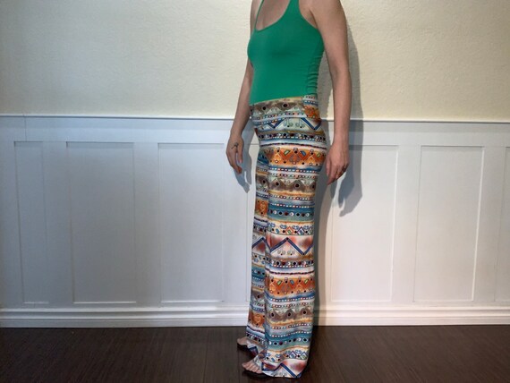 Women’s flared silky retro pants - image 2