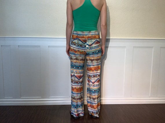 Women’s flared silky retro pants - image 3