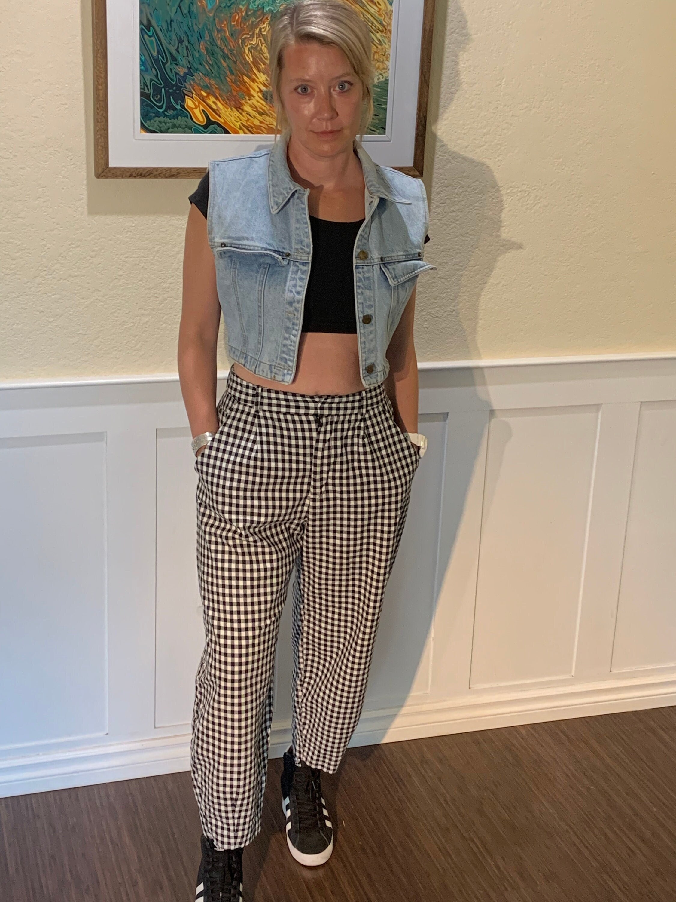 Frame plaid pants sales