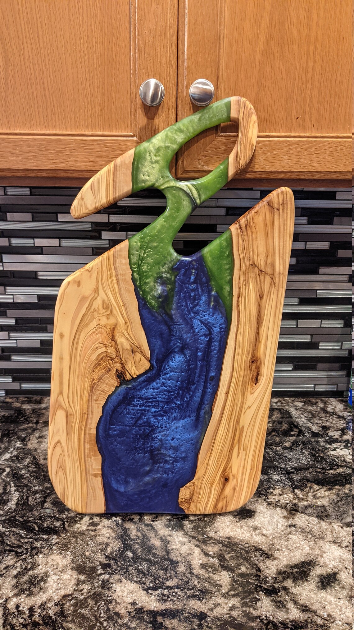 Olive wood & epoxy serving tray Charcuterie tray Food and Etsy