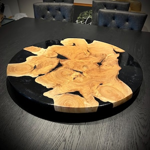 Custom lazy Susan of your design. Multiple sizes. Wood species. Color