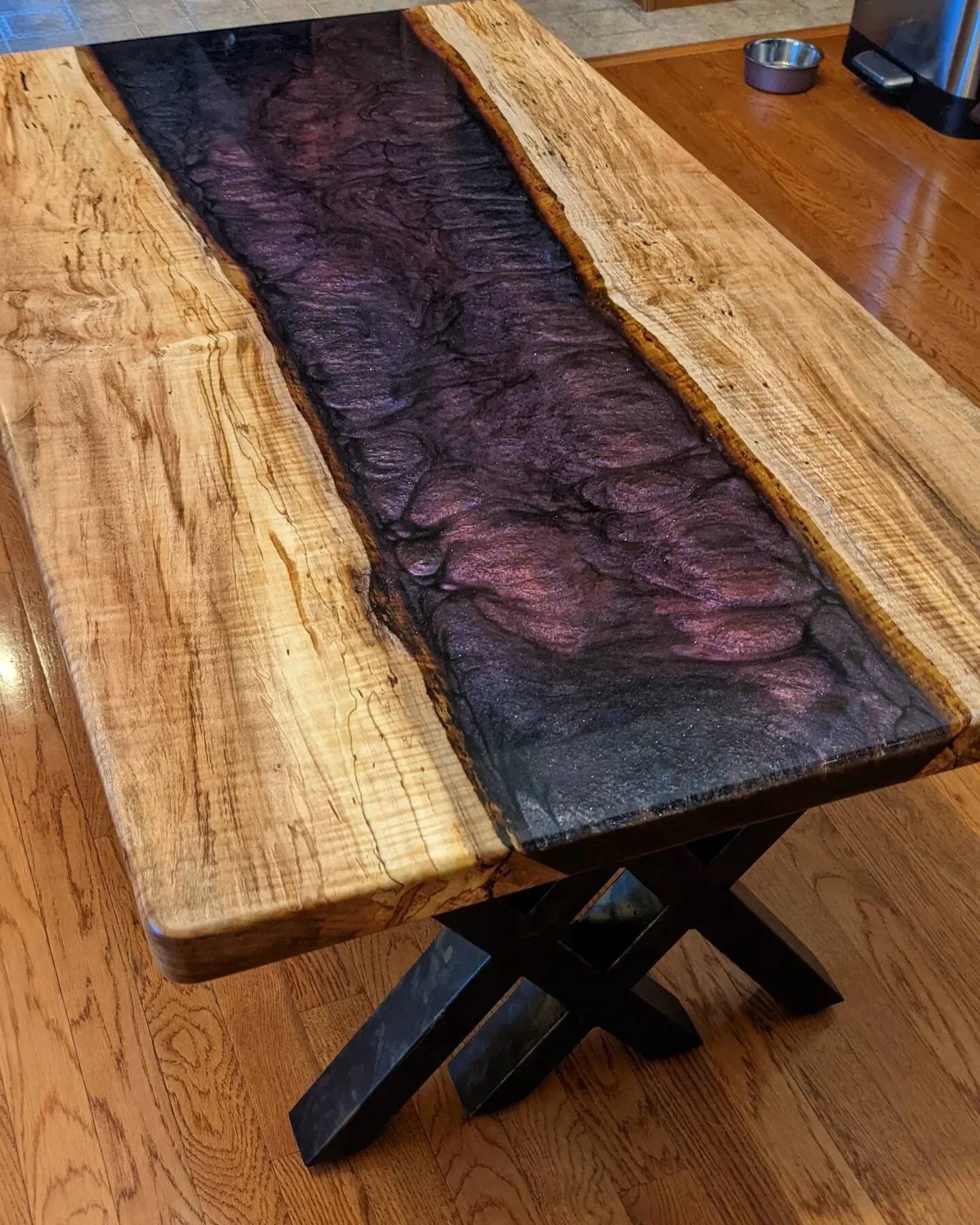 Spalted maple river on sale table