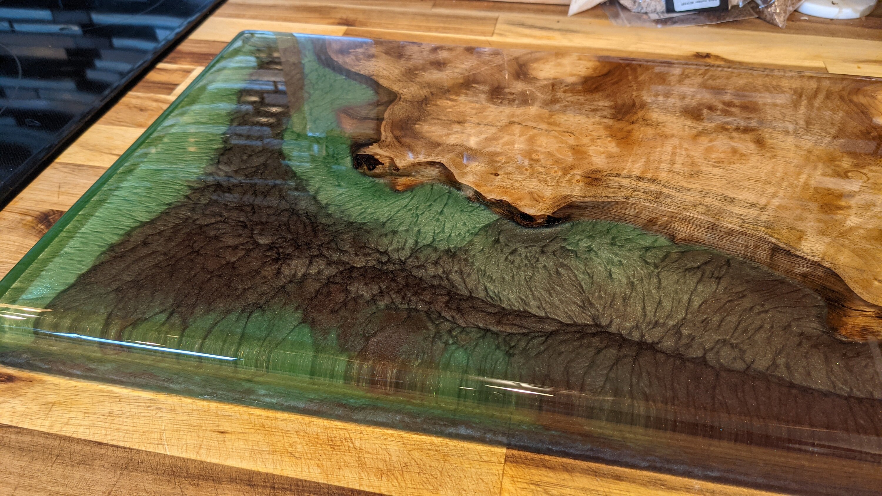 Myrtle Wood and Epoxy Wall Art Epoxy Resin Home Decorating Etsy