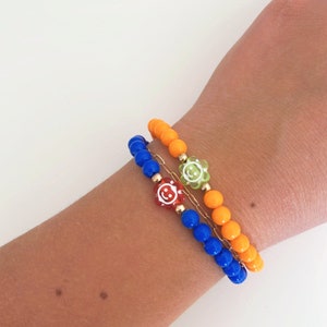 Bright Smiley Flower Bracelet Stack