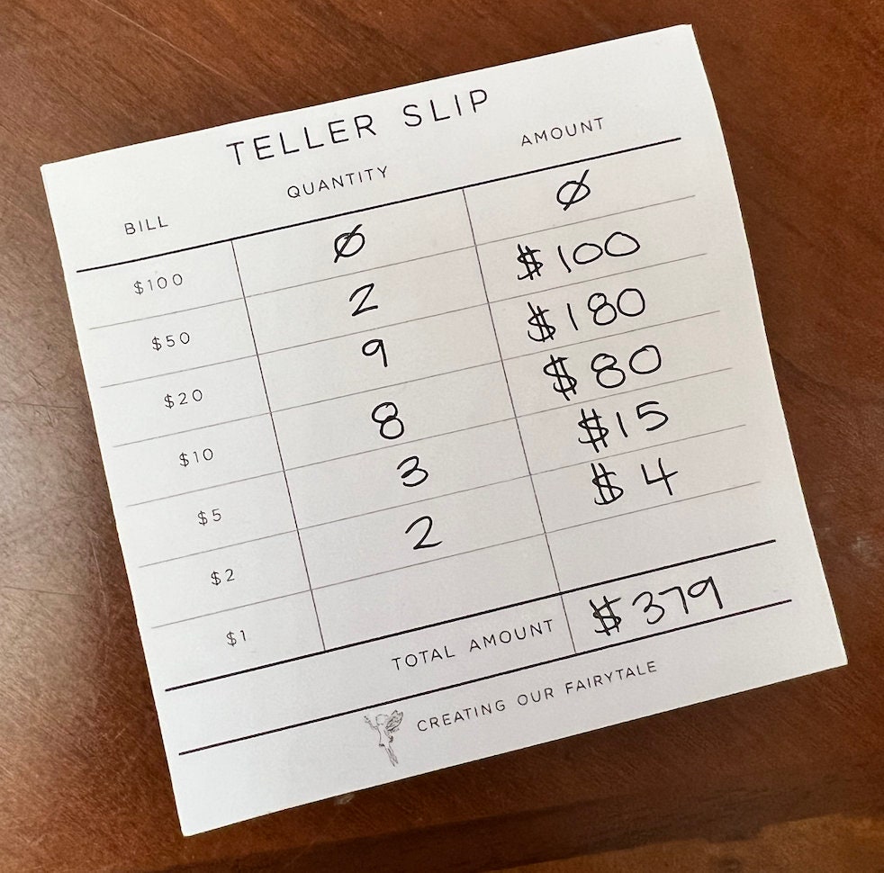 Teller Slip Sticky Notes Laminated Frosted Vellum Pocket Etsy