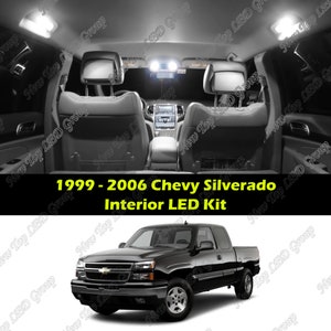 15 pcs White Interior LED Lights Kit Package Compatible for 1999 - 2006 Chevrolet Silverado 1500 2500