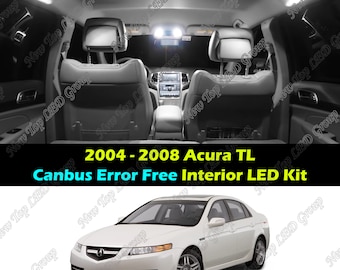 11pcs Super Bright White Interior LED Lights Kit Package + License Plate Lights Compatible for 2004 - 2008 Acura TL