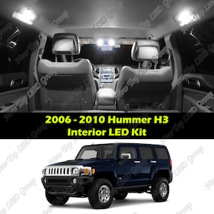 9pcs Super Bright White Interior LED Lights Kit Package Compatible for 2006 2010 Hummer H3 image 1