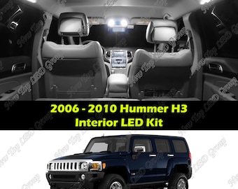9pcs Super Bright White Interior LED Lights Kit Package Compatible for 2006 - 2010 Hummer H3