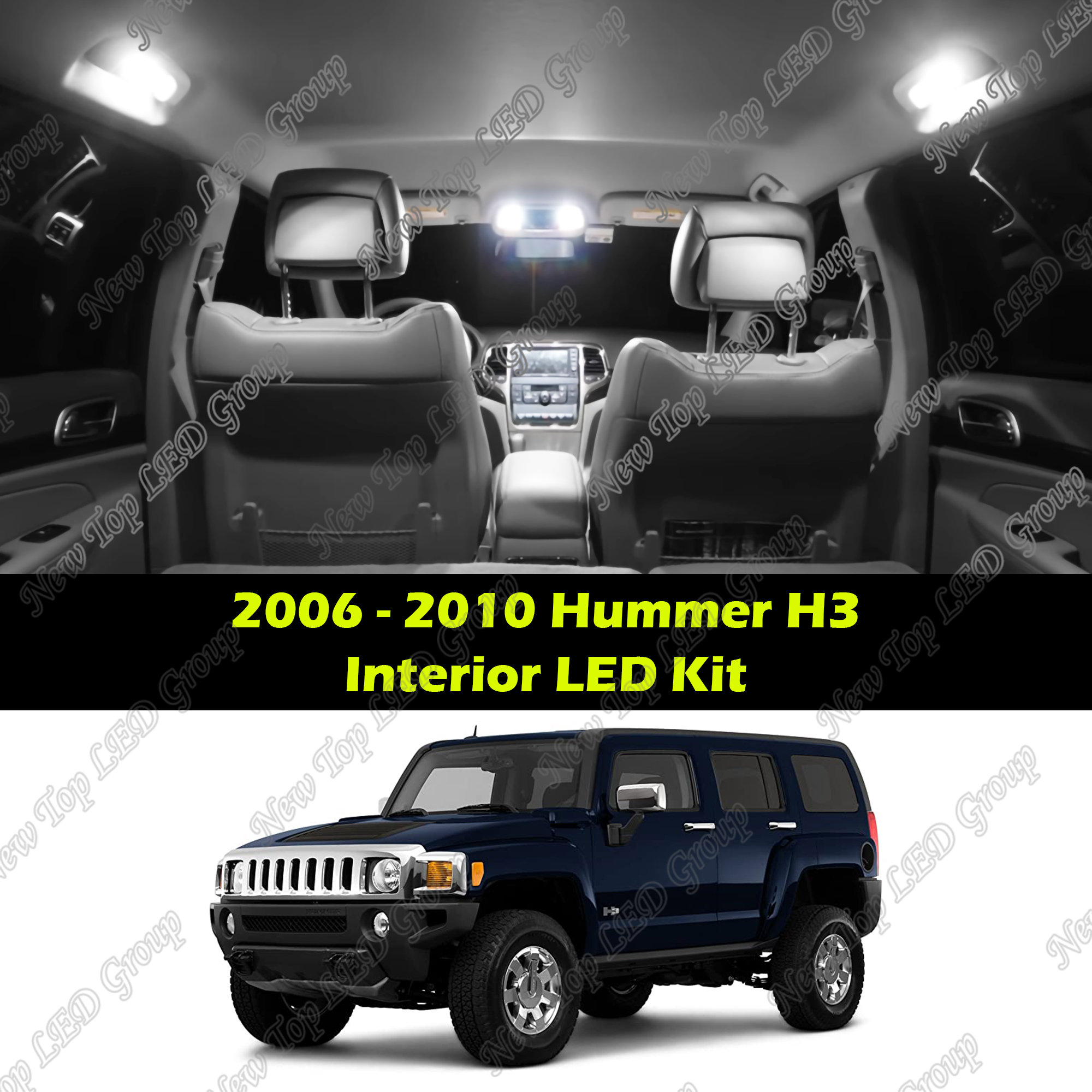 9pcs Super Bright White Interior LED Lights Kit Package Compatible for 2006 2010 Hummer H3 Etsy Canada