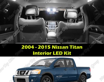 White Interior LED Lights Kit Package Compatible for 2004 - 2015 Nissan Titan