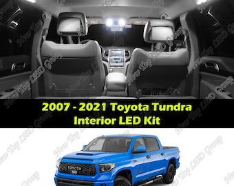 White Interior LED Lights Kit Package Compatible for 2007 - 2021 Toyota Tundra