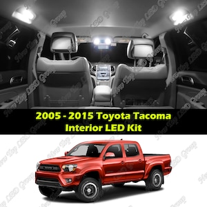 White Interior LED Lights Kit Package Compatible for 2005 - 2015 Toyota Tacoma