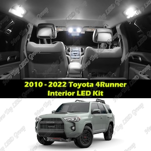 White Interior LED Lights Kit Package Compatible for 2010 - 2021 2022 Toyota 4Runner