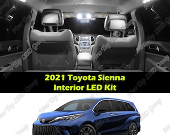 12pcs White Interior LED Lights Kit Package Compatible for 2021 Toyota Sienna